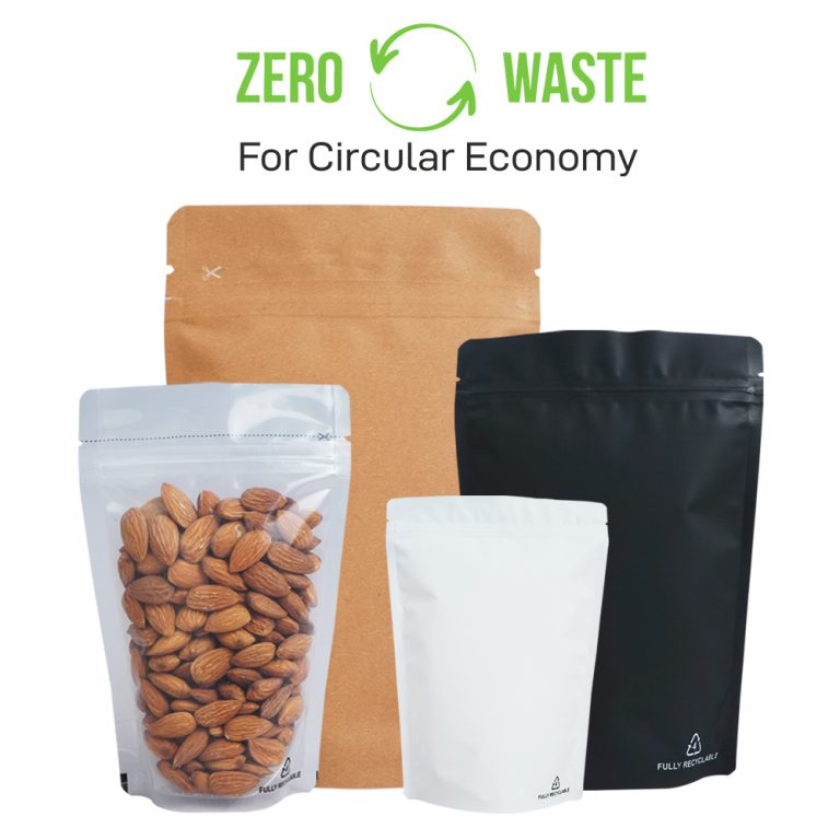 Recyclable Stand Up Pouches with Zipper bagsandpouches singapore