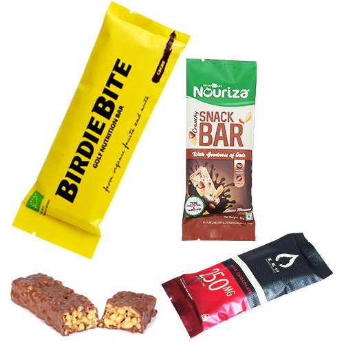 Chocolate energy bar packaging