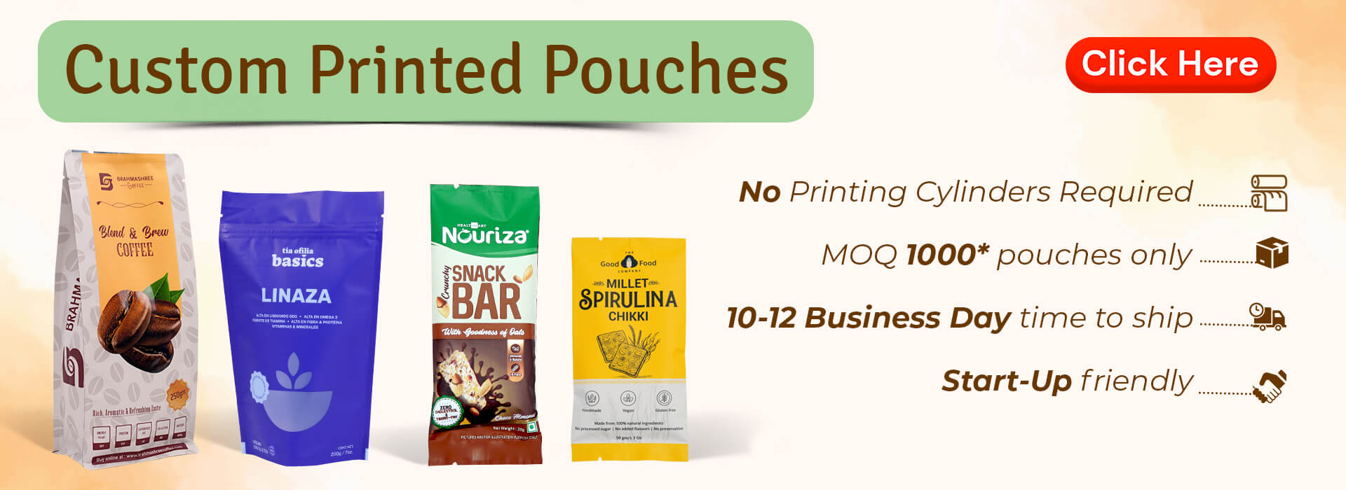 Custom Printed Packaging pouches